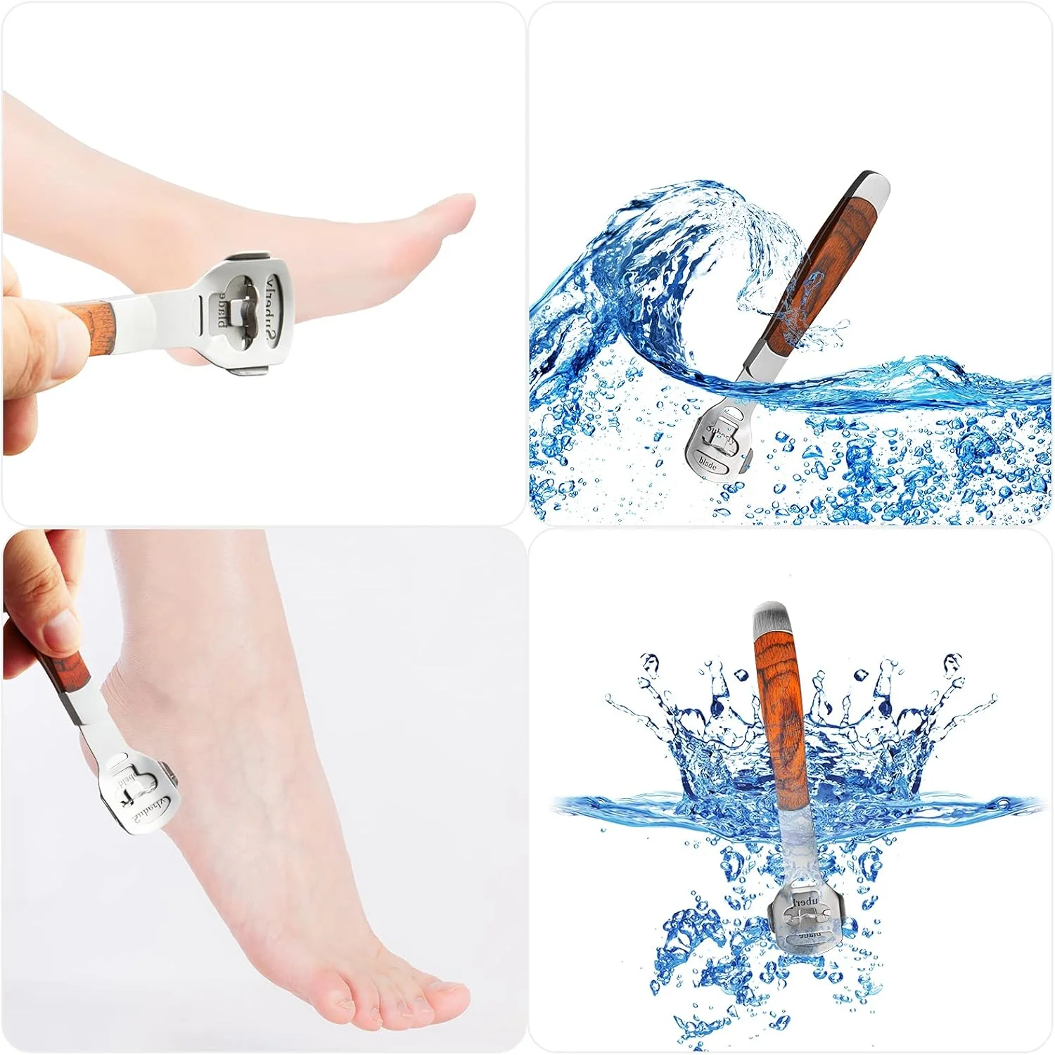 مجموعه 52 عددی رنده پینه پا، 1 عدد تیغ پا استیل ضد زنگ با دسته چوبی به همراه 50 تیغه یدکی و 1 عدد سر سوهان پا، ابزار مراقبت از پا، رنده پینه پا، از بین برنده پوست خشک و سخت دست و پا مجموعه 52 عددی رنده پینه پا، 1 عدد تیغ پا استیل ضد زنگ با دسته چوبی به همراه 50 تیغه یدکی و 1 عدد سر سوهان پا، ابزار مراقبت از پا، رنده پینه پا، از بین برنده پوست خشک و سخت دست و پا