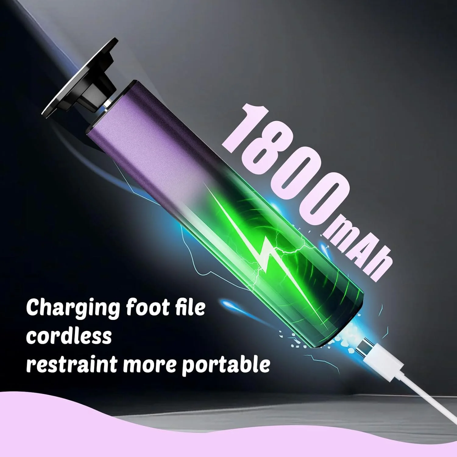 سوهان برقی پدیکور پا Dolcevitae - دارای 9 سرعت با دیسک سنگ زنی کریستال شیشه ای و جعبه نگهداری، 20 عدد کاغذ سنباده 80/120، 10 سری ناخن، شارژ سریع Type-C برای پوست های مرده سوهان برقی پدیکور پا Dolcevitae - دارای 9 سرعت با دیسک سنگ زنی کریستال شیشه ای و جعبه نگهداری، 20 عدد کاغذ سنباده 80/120، 10 سری ناخن، شارژ سریع Type-C برای پوست های مرده