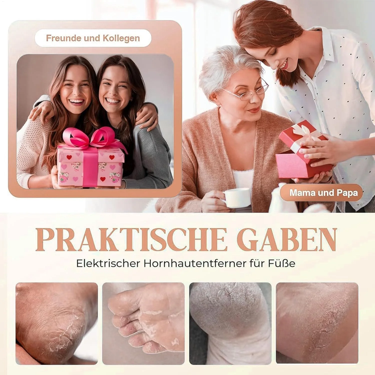 Callus Remover for Feet - Callus Remover Electric Pedicure Tools for Feet | Rechargeable Grinder Scrubber Pedicure Kit for Women Men Hard Rough Cracked Dead Skin Heel Care