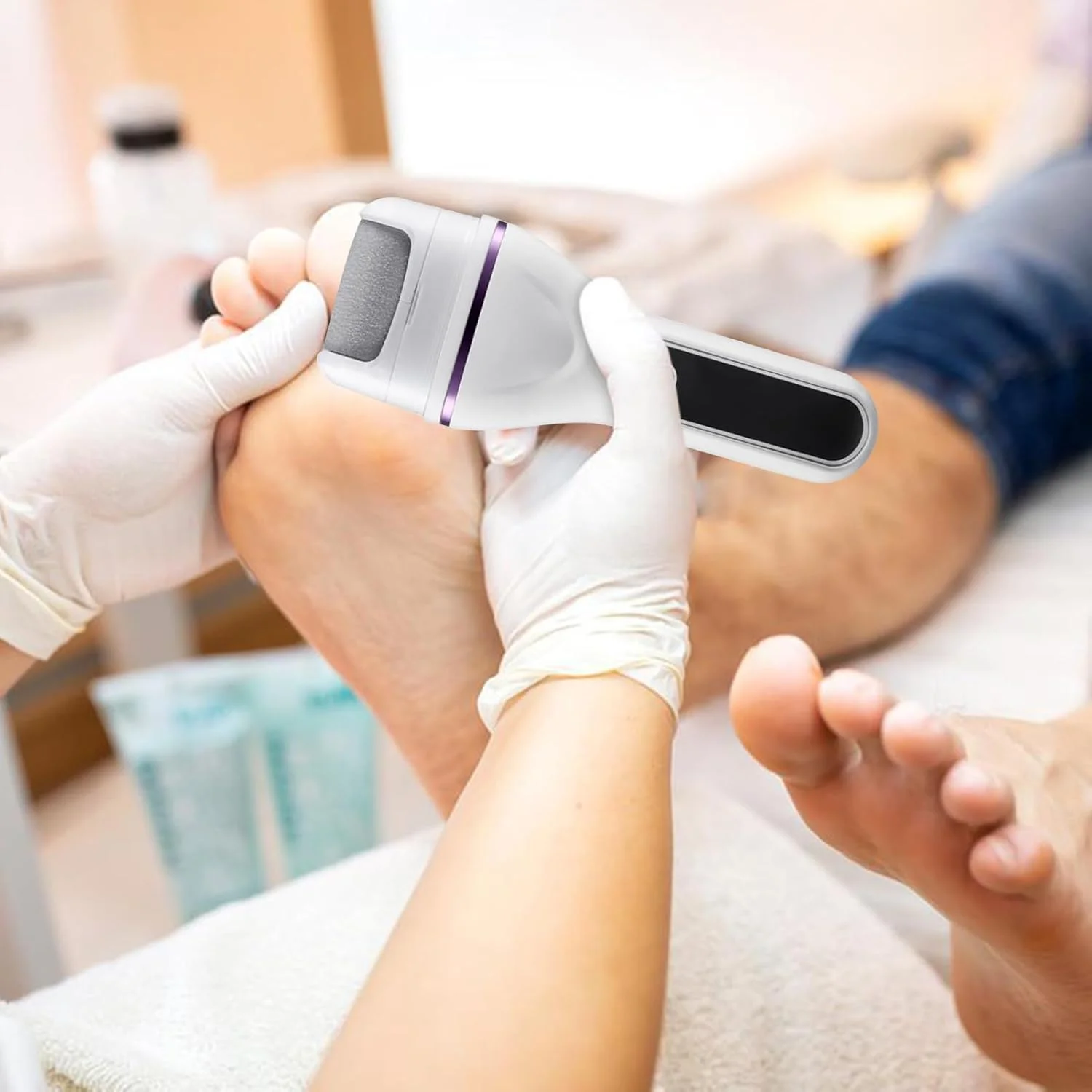 سوهان برقی پدیکور پا | سوهان الکترونیکی پا - سنگ سایش پوست سخت پا با صدای کم، دستگاه از بین بردن پینه پاشنه پا مناسب برای مسافرت و استفاده در منزل سوهان برقی پدیکور پا | سوهان الکترونیکی پا - سنگ سایش پوست سخت پا با صدای کم، دستگاه از بین بردن پینه پاشنه پا مناسب برای مسافرت و استفاده در منزل