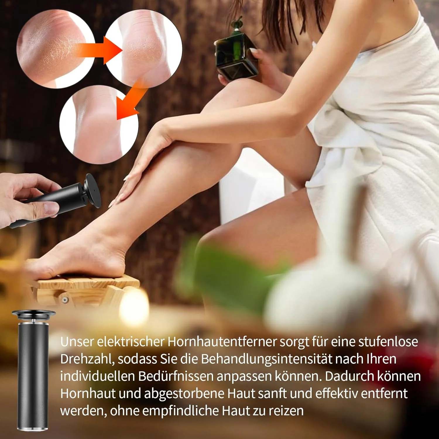 دستگاه از بین برنده پینه برقی قوی - ست پدیکور دستگاه از بین برنده پینه پا با 60 پد سنباده ای جایگزین، سوهان برقی حرفه ای پا برای از بین بردن پینه پا دستگاه از بین برنده پینه برقی قوی - ست پدیکور دستگاه از بین برنده پینه پا با 60 پد سنباده ای جایگزین، سوهان برقی حرفه ای پا برای از بین بردن پینه پا