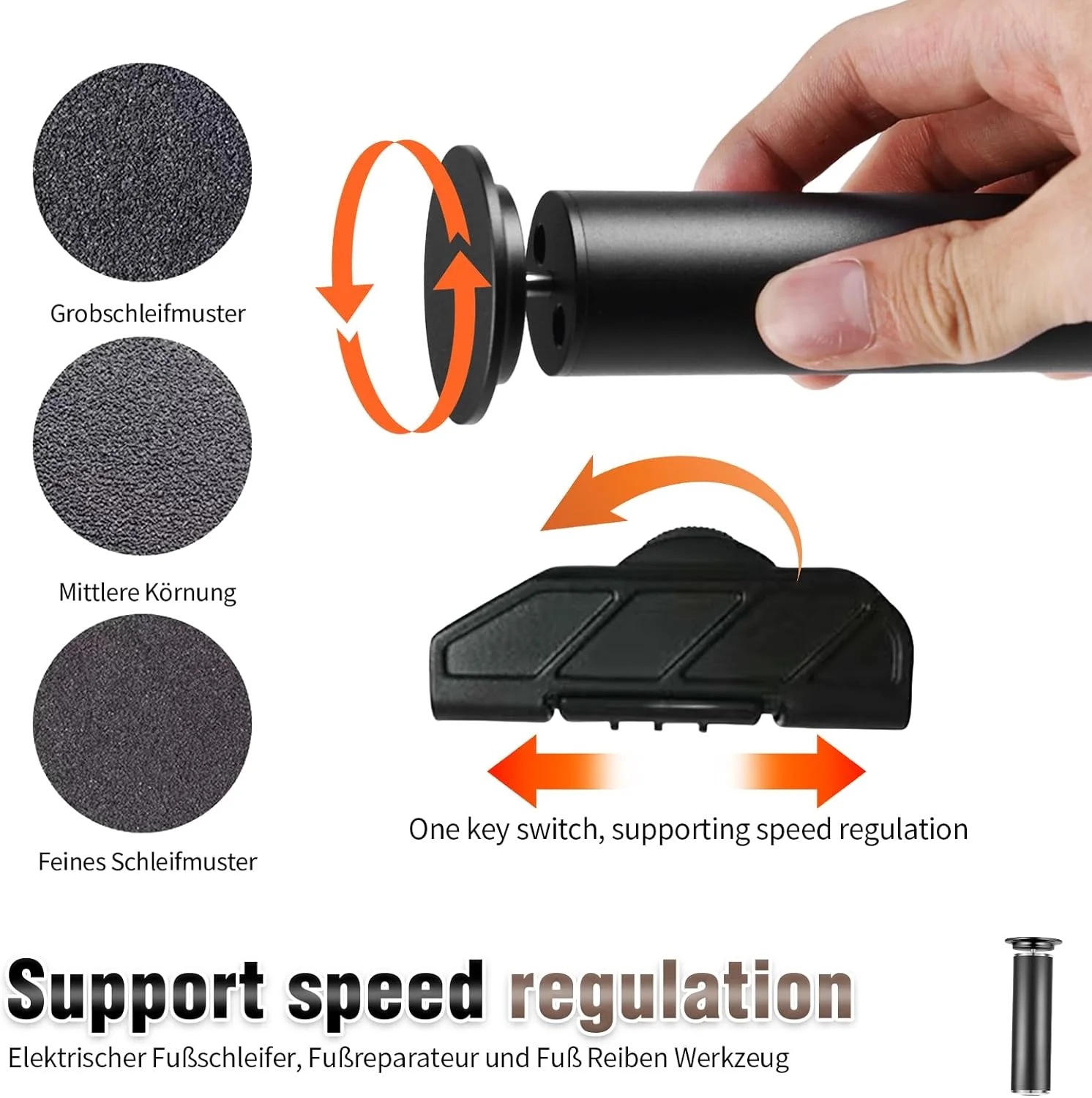 دستگاه از بین برنده پینه برقی قوی - ست پدیکور دستگاه از بین برنده پینه پا با 60 پد سنباده ای جایگزین، سوهان برقی حرفه ای پا برای از بین بردن پینه پا دستگاه از بین برنده پینه برقی قوی - ست پدیکور دستگاه از بین برنده پینه پا با 60 پد سنباده ای جایگزین، سوهان برقی حرفه ای پا برای از بین بردن پینه پا