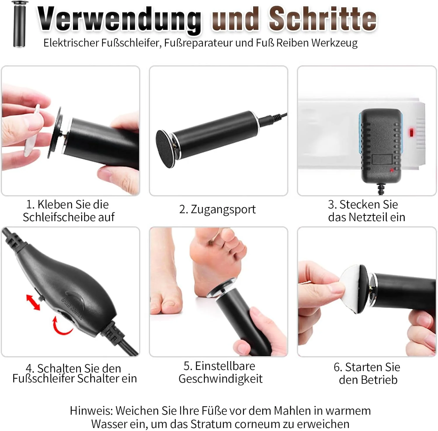 دستگاه از بین برنده پینه برقی قوی - ست پدیکور دستگاه از بین برنده پینه پا با 60 پد سنباده ای جایگزین، سوهان برقی حرفه ای پا برای از بین بردن پینه پا دستگاه از بین برنده پینه برقی قوی - ست پدیکور دستگاه از بین برنده پینه پا با 60 پد سنباده ای جایگزین، سوهان برقی حرفه ای پا برای از بین بردن پینه پا