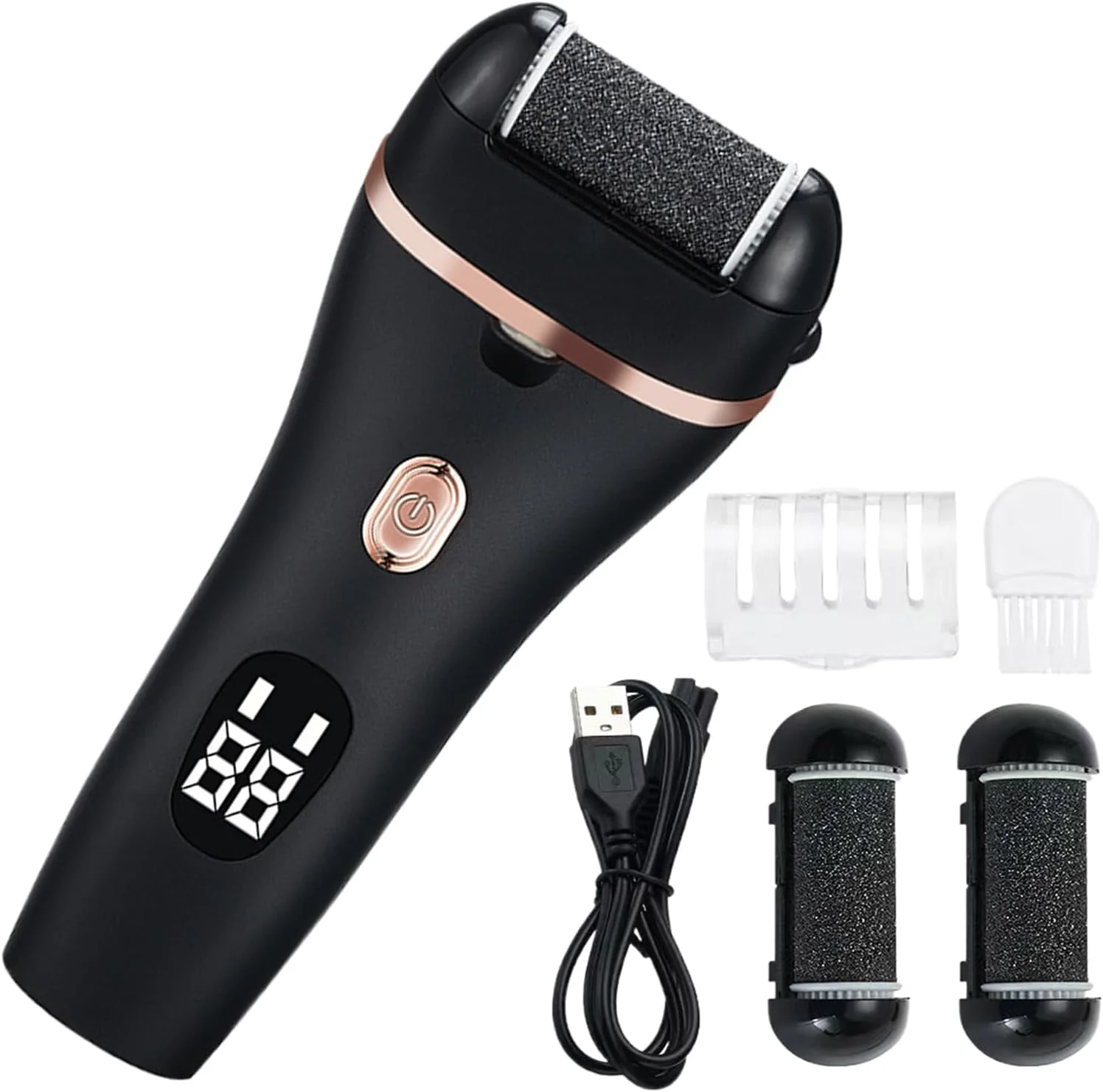 ابزار برقی از بین بردن پینه پا | سمباده پدیکور ضد آب - سنگ پای قابل تنظیم با نمایشگر دیجیتال و چراغ برای از بین بردن پینه، مناسب اسپا، دوش و پدیکور خانگی ابزار برقی از بین بردن پینه پا | سمباده پدیکور ضد آب - سنگ پای قابل تنظیم با نمایشگر دیجیتال و چراغ برای از بین بردن پینه، مناسب اسپا، دوش و پدیکور خانگی