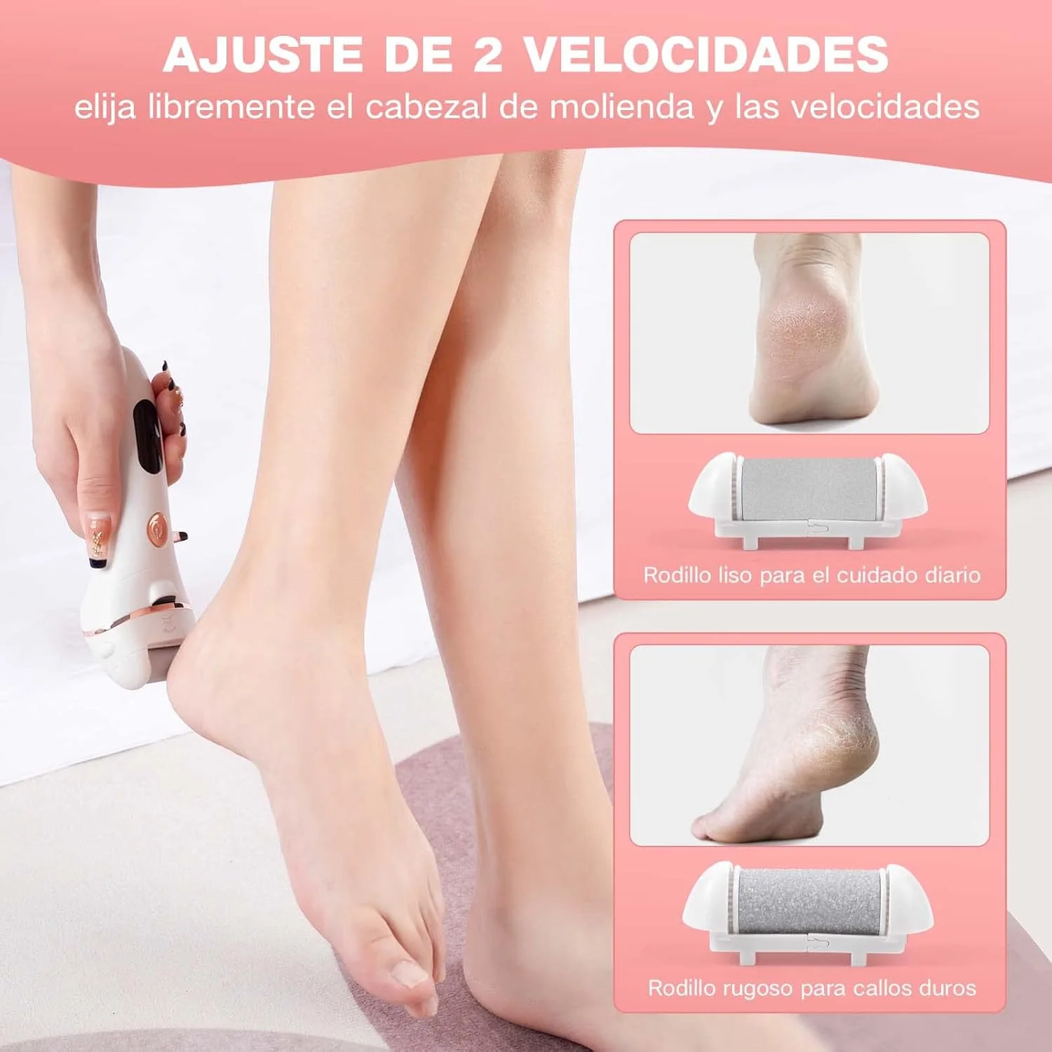 سوهان برقی پینه پا BNEHHOV، قابل شارژ USB، ابزار پدیکور با باتری 1200mAh، ضد آب IPX5، نمایشگر LED، دارای 3 سری سمباده تعویضی