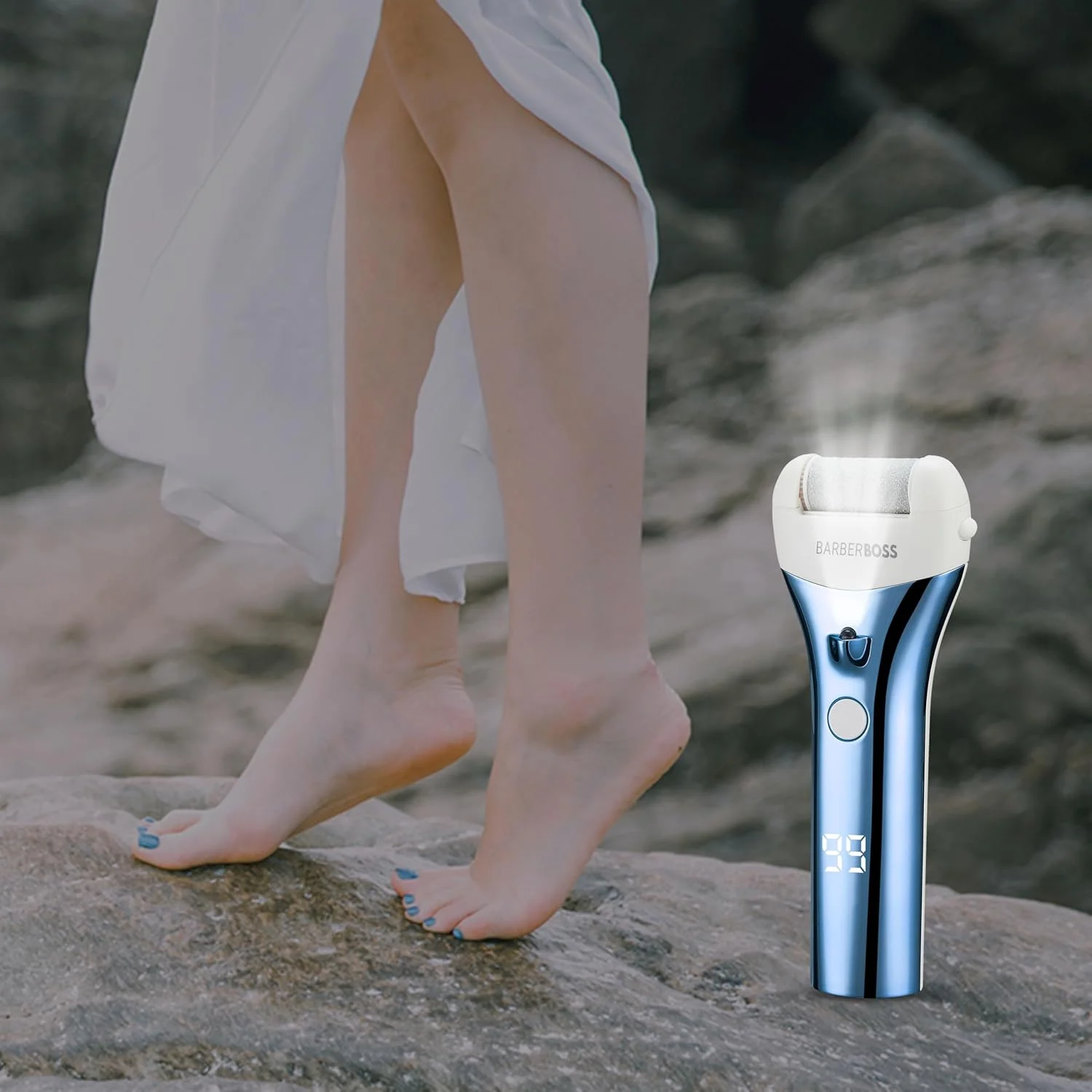 سوهان برقی پدیکور Barberboss، از بین برنده پینه پا، دارای 3 سری غلتکی، نمایشگر LED، شارژ USB و طراحی ضد آب، از بین برنده پوست سخت و ابزار پدیکور برای پاشنه پا (آبی) سوهان برقی پدیکور Barberboss، از بین برنده پینه پا، دارای 3 سری غلتکی، نمایشگر LED، شارژ USB و طراحی ضد آب، از بین برنده پوست سخت و ابزار پدیکور برای پاشنه پا (آبی)