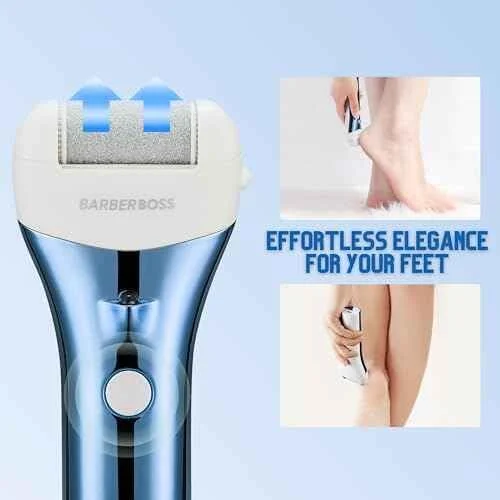 سوهان برقی پدیکور Barberboss، از بین برنده پینه پا، دارای 3 سری غلتکی، نمایشگر LED، شارژ USB و طراحی ضد آب، از بین برنده پوست سخت و ابزار پدیکور برای پاشنه پا (آبی) سوهان برقی پدیکور Barberboss، از بین برنده پینه پا، دارای 3 سری غلتکی، نمایشگر LED، شارژ USB و طراحی ضد آب، از بین برنده پوست سخت و ابزار پدیکور برای پاشنه پا (آبی)