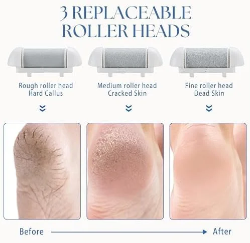 سوهان برقی ضد آب پینه BarberBoss، فایل پا شارژی برای پاشنه و کف پا، 3 سری غلتکی، نمایشگر LED، تنظیمات دو سرعته و چراغ داخلی، ابزار پدیکور برای داشتن پاهایی صاف و نرم سوهان برقی ضد آب پینه BarberBoss، فایل پا شارژی برای پاشنه و کف پا، 3 سری غلتکی، نمایشگر LED، تنظیمات دو سرعته و چراغ داخلی، ابزار پدیکور برای داشتن پاهایی صاف و نرم