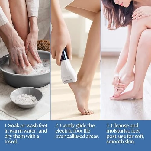 سوهان برقی ضد آب پینه BarberBoss، فایل پا شارژی برای پاشنه و کف پا، 3 سری غلتکی، نمایشگر LED، تنظیمات دو سرعته و چراغ داخلی، ابزار پدیکور برای داشتن پاهایی صاف و نرم سوهان برقی ضد آب پینه BarberBoss، فایل پا شارژی برای پاشنه و کف پا، 3 سری غلتکی، نمایشگر LED، تنظیمات دو سرعته و چراغ داخلی، ابزار پدیکور برای داشتن پاهایی صاف و نرم