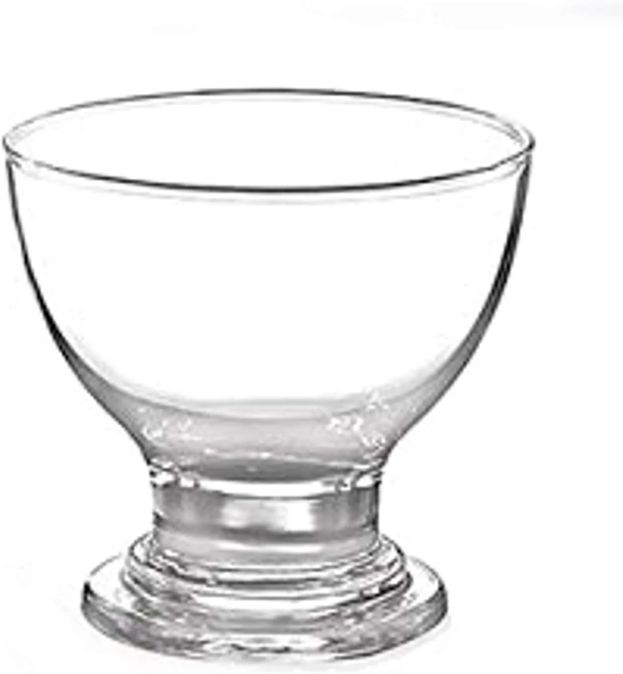 GK Global Kitchen ست کاسه دسر شیشه ای، بستنی خوری، ست 6 عددی پایه کوتاه، مناسب سرو کوکتل میگو، پیش غذا، سالاد میوه، پودینگ و دسرهای پایه دار