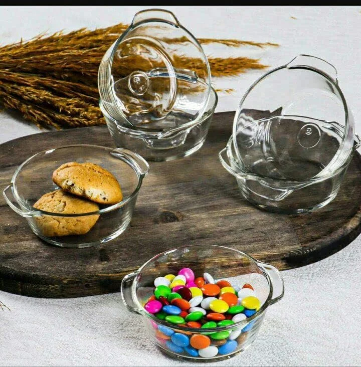 ظروف دسر شیشه ای 6 عددی، 150 میلی لیتر، کاسه های شیشه ای کریستالی برای بستنی، میوه، پودینگ، تنقلات، غلات، آجیل - مناسب برای سس، سوپ، پیش غذا، غذای جانبی، دسر و قابل شستشو در ماشین ظرفشویی