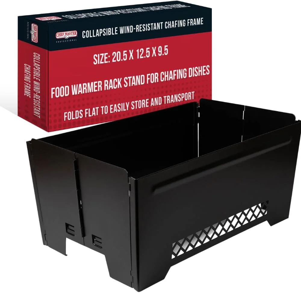 پایه رک گرمکن غذا شف مستر 90253، بسته 2 عددی، گرم نگهدارنده غذا برای دورهمی، مراسم، ضیافت ها، مهمانی ها، بوفه، ست بوفه گرمکن غذا، رستوران و نمایش کترینگ