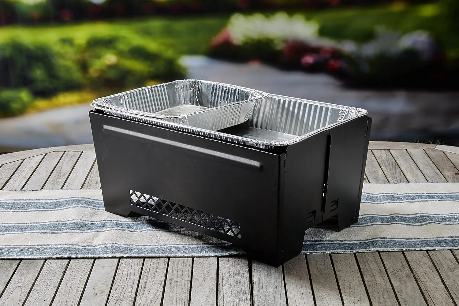 پایه رک گرمکن غذا شف مستر 90253، بسته 2 عددی، گرم نگهدارنده غذا برای دورهمی، مراسم، ضیافت ها، مهمانی ها، بوفه، ست بوفه گرمکن غذا، رستوران و نمایش کترینگ