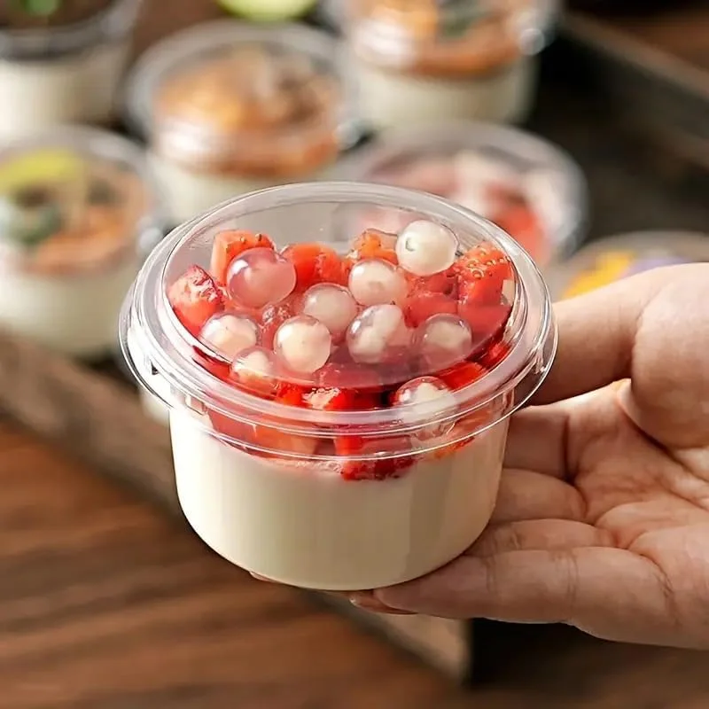 ظروف دسر یکبار مصرف پلاستیکی شفاف FUFU بسته 50 عددی با درب های ضد نشت - کاسه های دسر چند منظوره سازگار با محیط زیست برای بستنی، کیک، پارفه، ژله، مهمانی و پذیرایی (50 عدد، 150 میلی لیتر) ظروف دسر یکبار مصرف پلاستیکی شفاف FUFU بسته 50 عددی با درب های ضد نشت - کاسه های دسر چند منظوره سازگار با محیط زیست برای بستنی، کیک، پارفه، ژله، مهمانی و پذیرایی (50 عدد، 150 میلی لیتر)