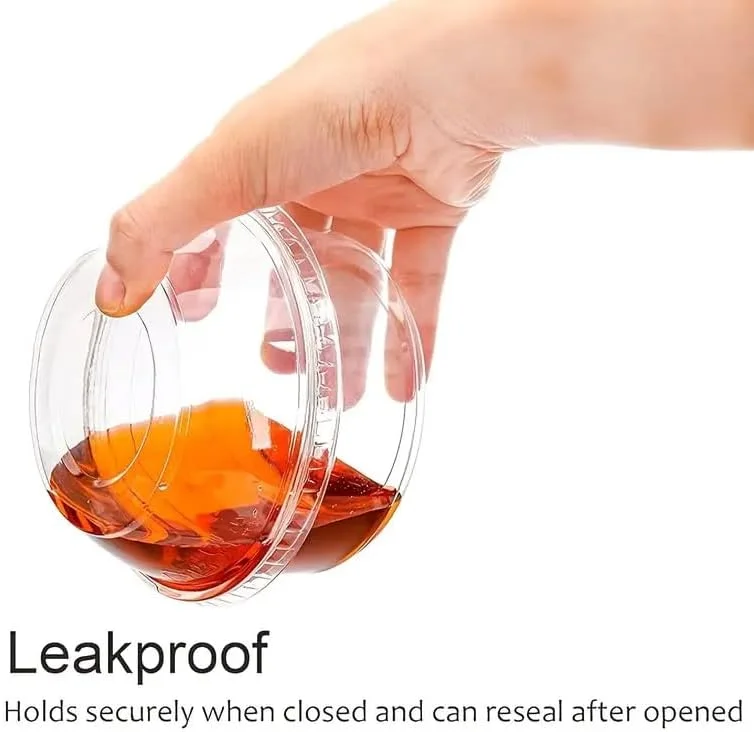 بسته 25 عددی لیوان دسر پلاستیکی شفاف 240 میلی لیتری FUFU با درب گنبدی و قاشق چنگال - کاسه دسر PET برای کیک، پودینگ، ماست، ژله و موس - ایده آل برای تنقلات، مهمانی ها و رویدادها (240 میلی لیتر)