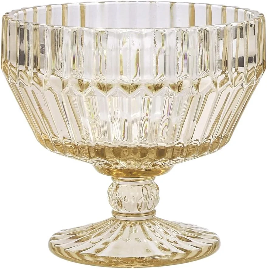 ظرف دسر پایه دار آرچی فورتسا، 10 اونس (ست 6 عددی)، طلایی زنجبیلی