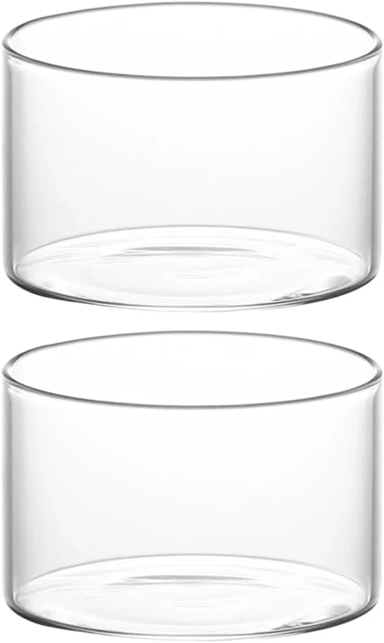 جام دسر FOMIYES: 2 عدد کاسه دسر شیشه ای کوچک - لیوان های شفاف برای مزه کردن، کاسه های آماده سازی برای ماست و بستنی