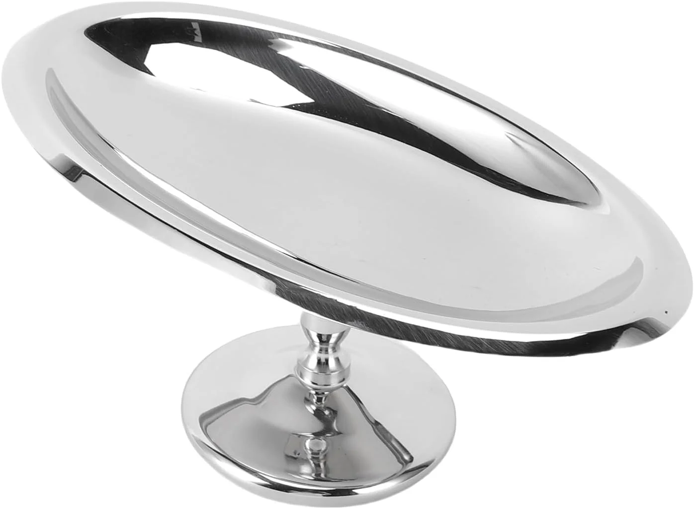 کاسه بستنی فوکتی، جام بستنی پایه دار استیل ضد زنگ، کاسه دسر فلزی قابل استفاده مجدد برای پودینگ، سالاد، میوه، بستنی، تنقلات، ماست، آب نبات، پیش غذا، چاشنی (بیضی) (B)