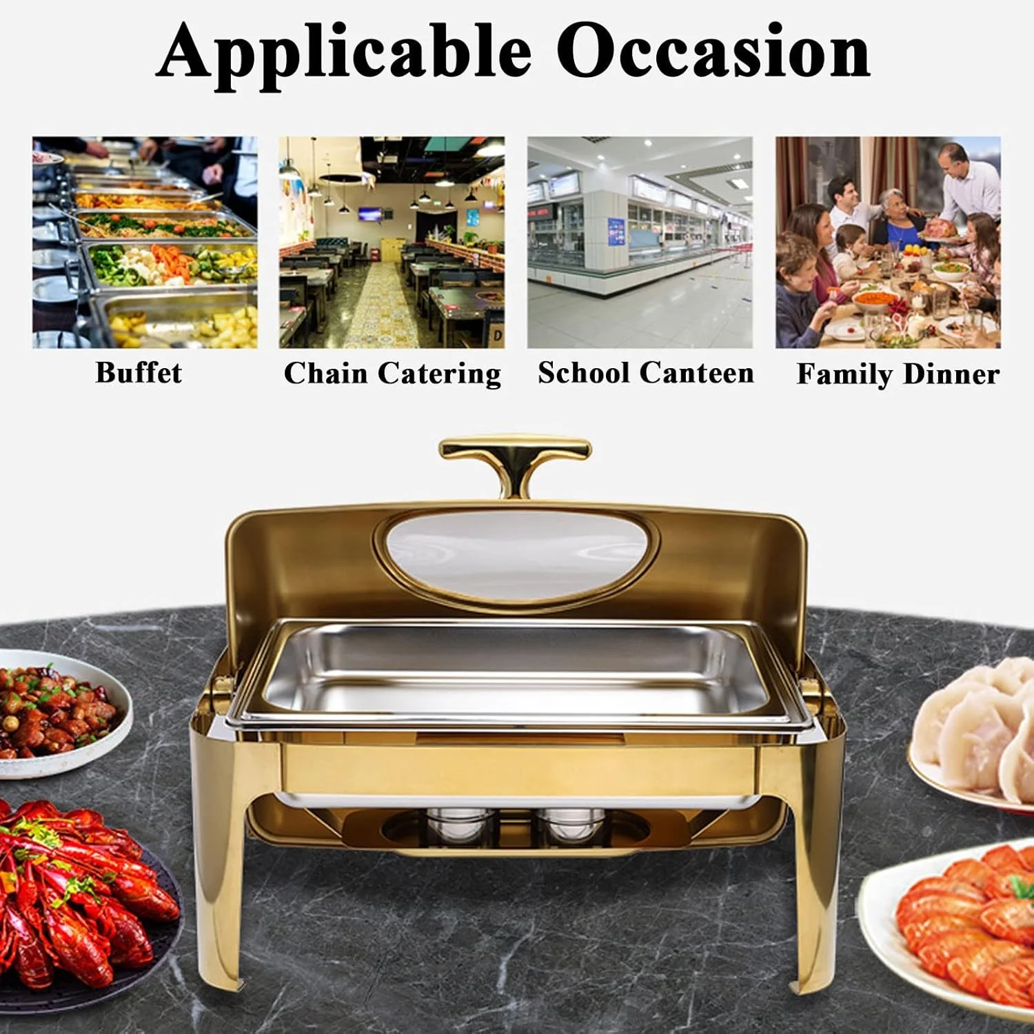 گرمکن غذا مستطیلی - گرمکن برقی تجاری برای صبحانه هتل، برانچ، اجتماعات بزرگ - گرمکن بوفه با درب شیشه ای گرمکن غذا مستطیلی - گرمکن برقی تجاری برای صبحانه هتل، برانچ، اجتماعات بزرگ - گرمکن بوفه با درب شیشه ای