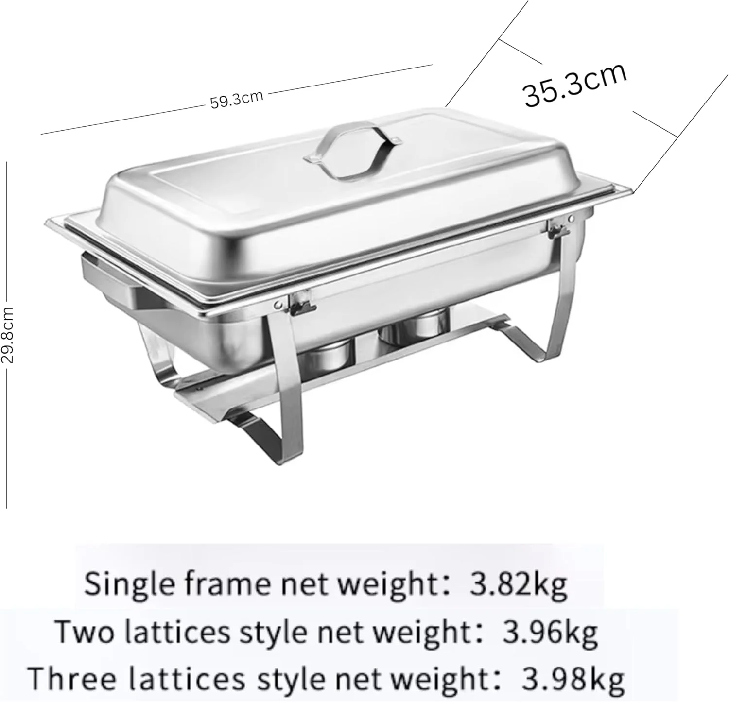 ظرف گرم نگهدارنده غذا دوقلو 12 لیتری FEELINGS | گرم کننده استیل غذا با جایگاه سوخت | سرویس بوفه | سینی گرم کننده | صفحه گرم برای پذیرایی و مراسم