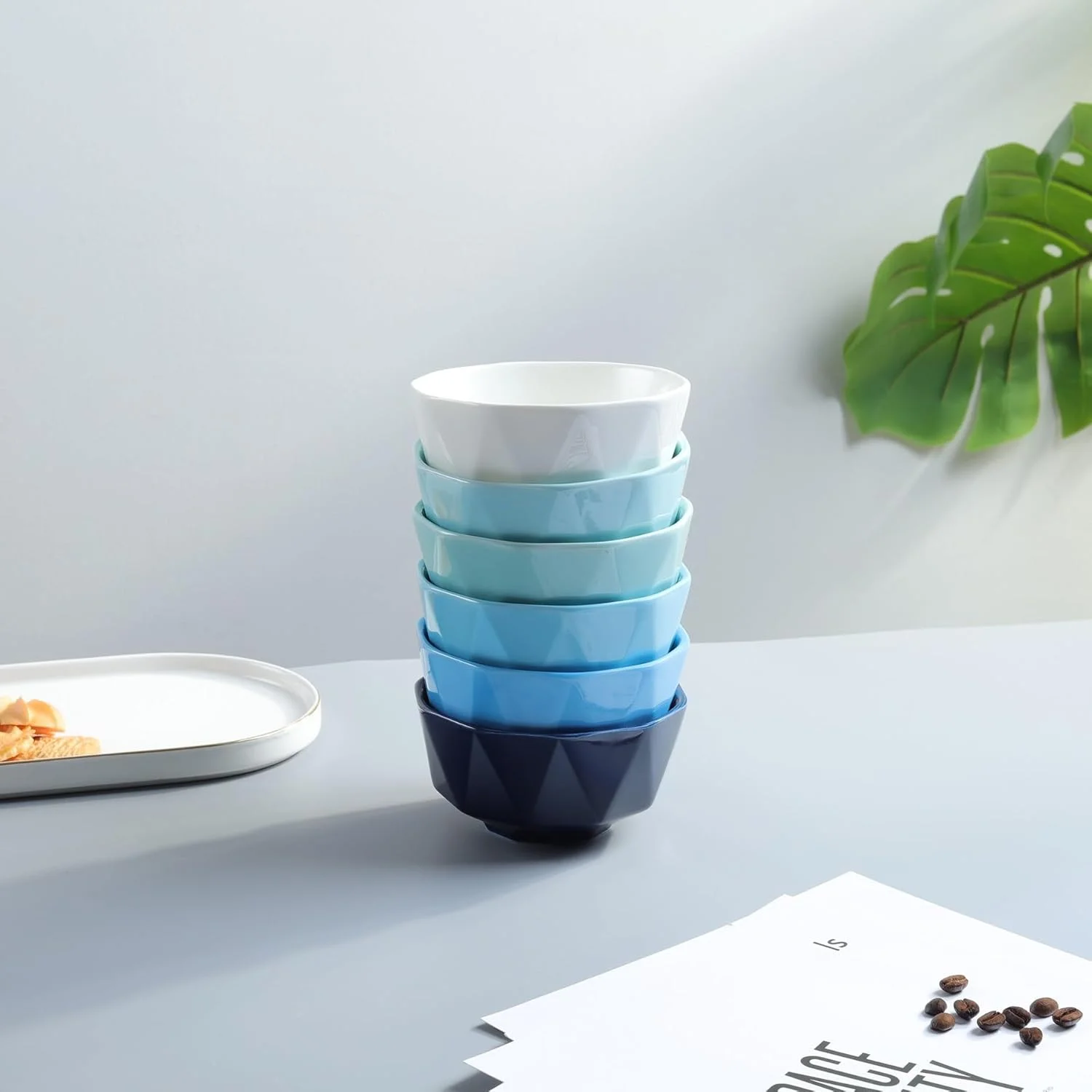 کاسه دسر فنکوئر 340 میلی لیتر، ست 6 عددی، کاسه بستنی 4.5 اینچی، قابل استفاده در مایکروویو و ماشین ظرفشویی، کاسه های کوچک برای آشپزخانه، تنقلات، مخلفات، رنگ های متنوع