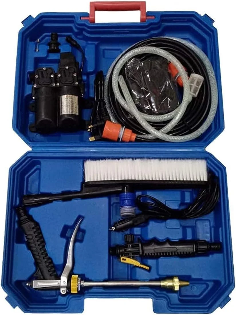 کارواش پرتابل فشار قوی 200 وات TAWA با برق AC/DC، پمپ آب برقی 12 ولت (قابل استفاده برای ماشین، دیوار، راهرو، فرش، باغ و موارد دیگر)