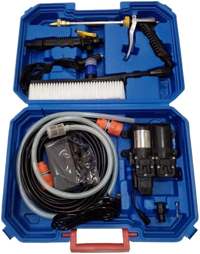 کارواش پرتابل فشار قوی 200 وات TAWA با برق AC/DC، پمپ آب برقی 12 ولت (قابل استفاده برای ماشین، دیوار، راهرو، فرش، باغ و موارد دیگر)