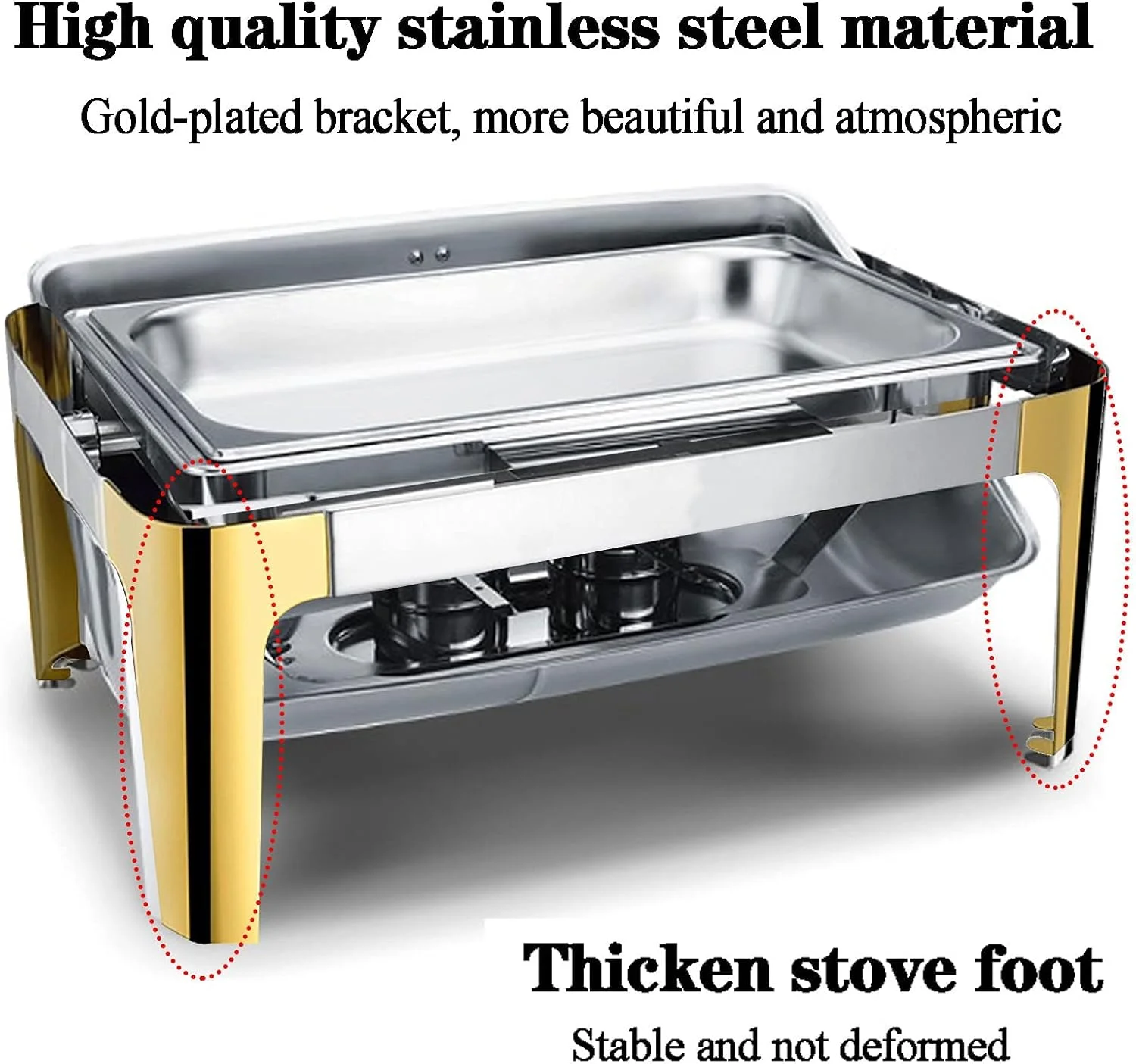 گرمکن غذا، گرمکن برقی بوفه، گرمکن استیل ضد زنگ برای صبحانه، مناسب برای مصارف تجاری و خانگی، لوازم آشپزخانه