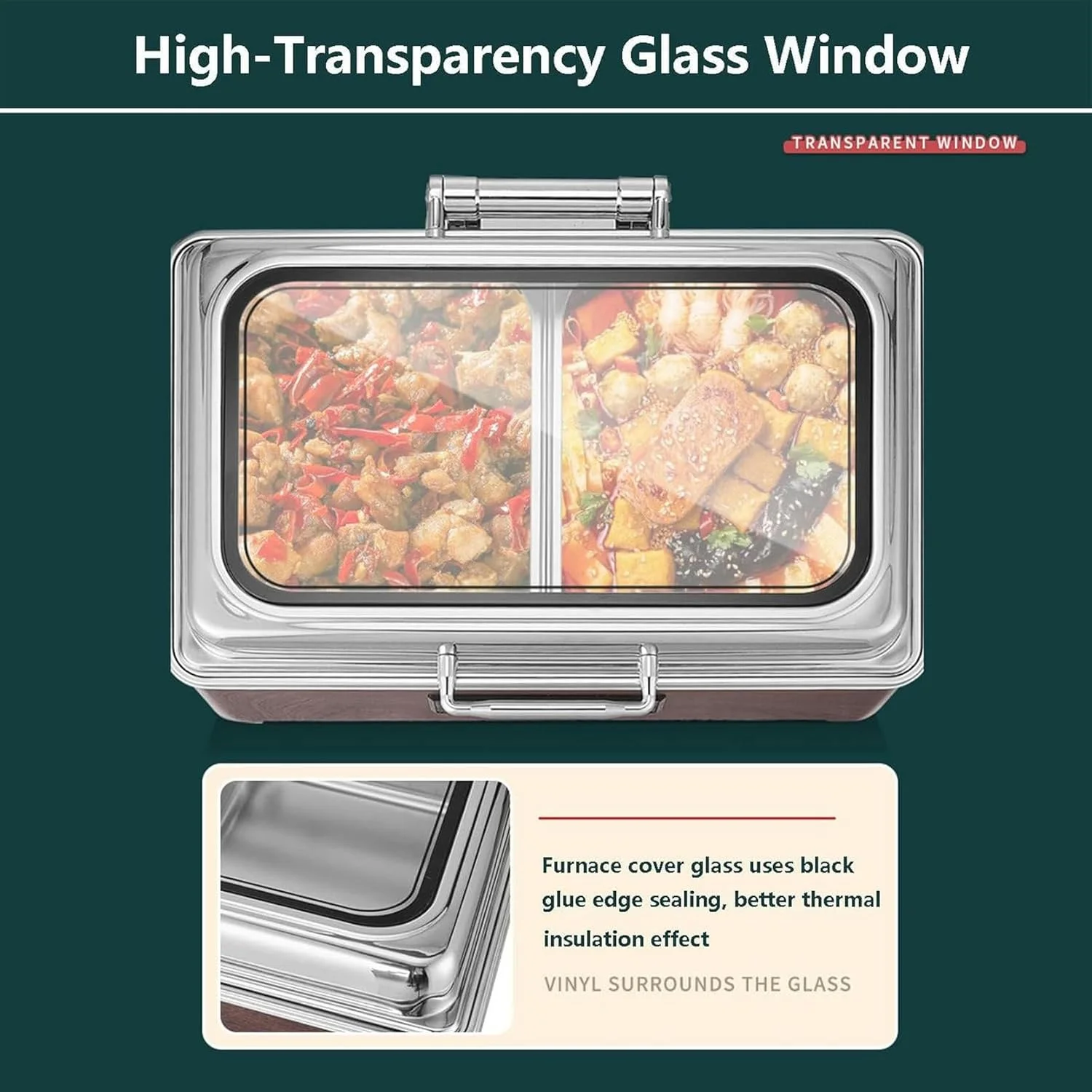 گرمکن غذا برقی، گرمکن بوفه 500 وات، گرمکن استیل ضد زنگ برای تمیز کردن آسان، اجاق بوفه سینی گرم کننده برای مهمانی های تجاری و خانگی، ضیافت ها گرمکن غذا برقی، گرمکن بوفه 500 وات، گرمکن استیل ضد زنگ برای تمیز کردن آسان، اجاق بوفه سینی گرم کننده برای مهمانی های تجاری و خانگی، ضیافت ها