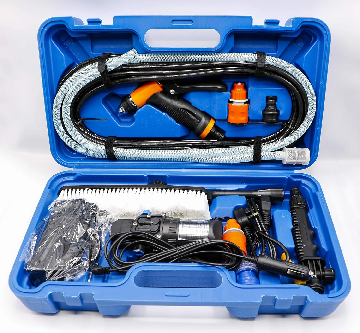 کارواش فشار قوی قابل حمل X3 به همراه پمپ برقی (12 ولت) با برس