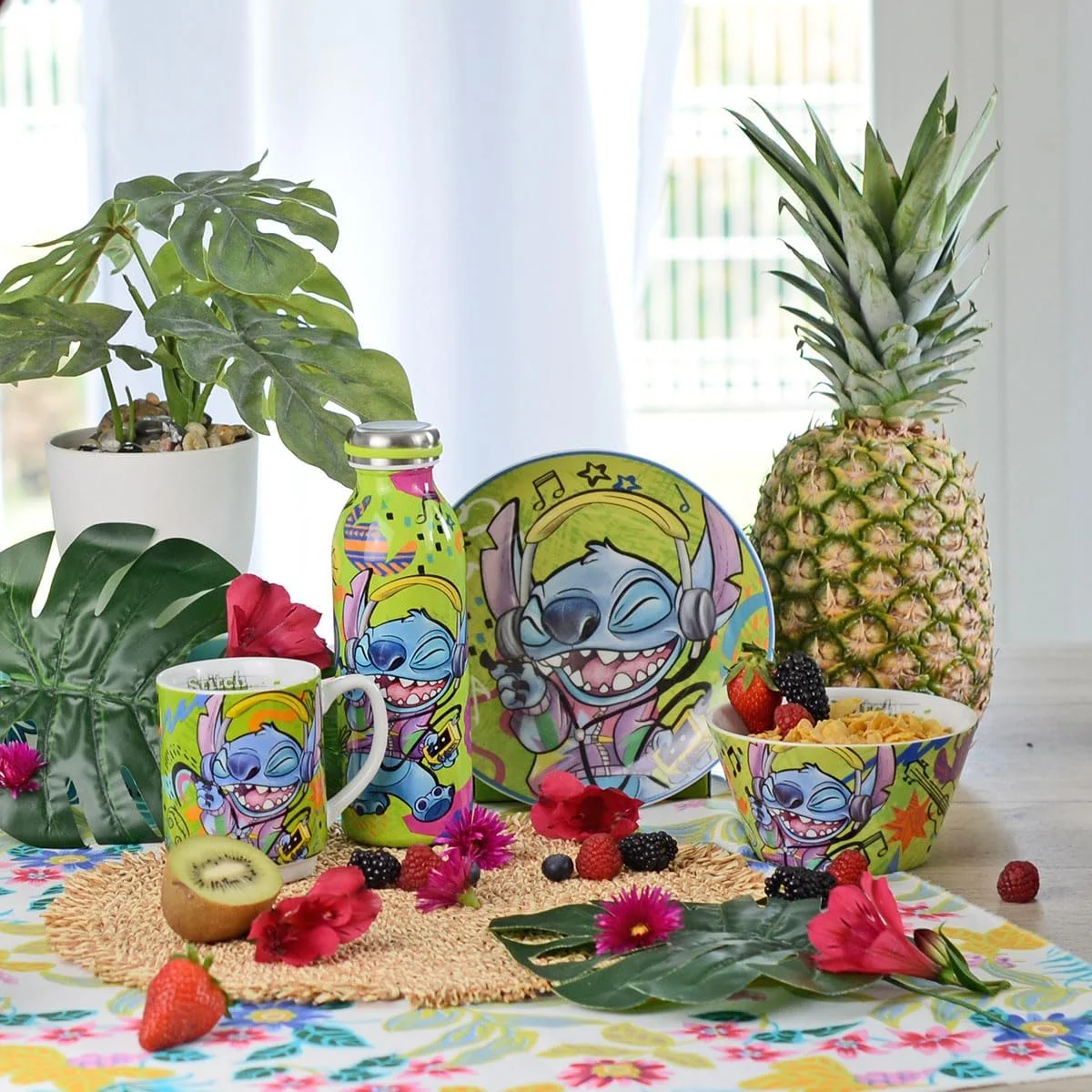 کاسه چینی طرح ایگان استیچ - 550 میلی لیتر، ظروف بادوام برای کودکان و بزرگسالان، قابل استفاده در مایکروویو و ماشین ظرفشویی، طرح کارتونی، کاسه چند منظوره برای تنقلات، سوپ و غلات (سبز)