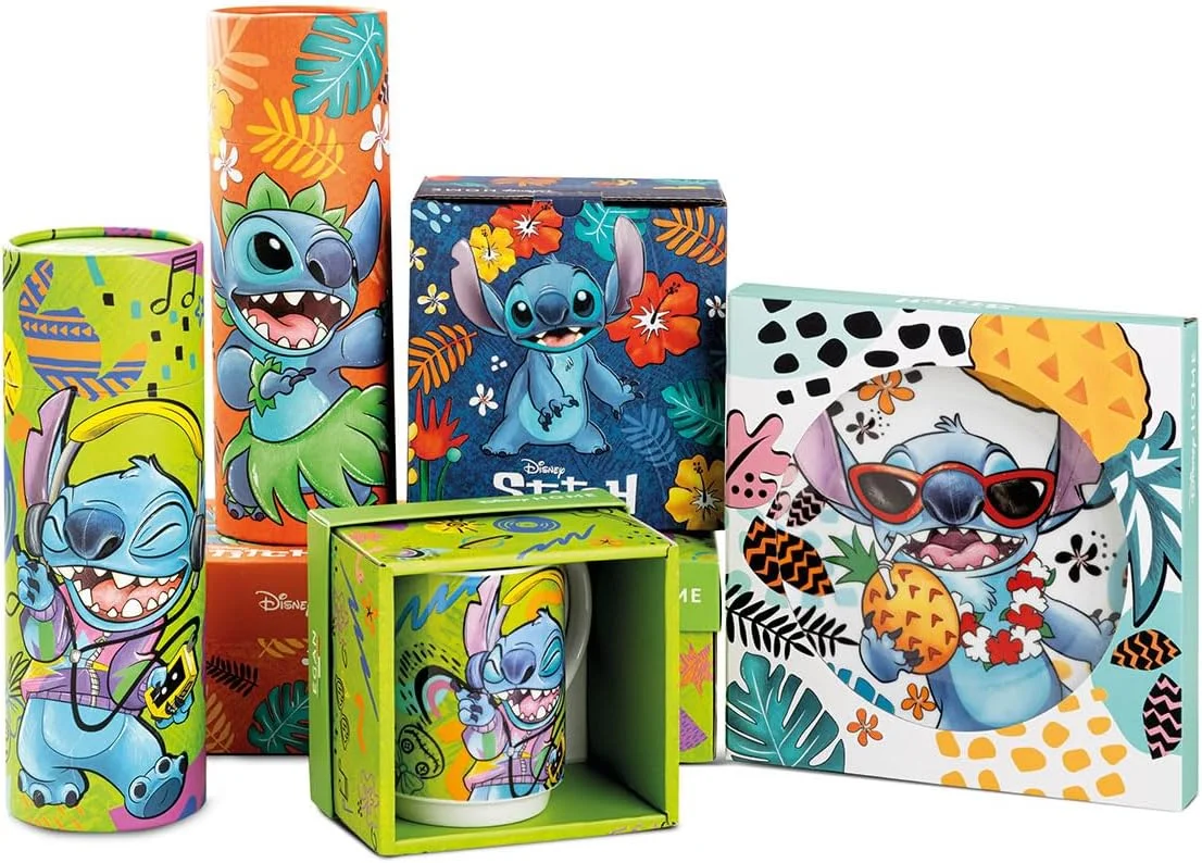 کاسه چینی طرح ایگان استیچ - 550 میلی لیتر، ظروف بادوام برای کودکان و بزرگسالان، قابل استفاده در مایکروویو و ماشین ظرفشویی، طرح کارتونی، کاسه چند منظوره برای تنقلات، سوپ و غلات (سبز)