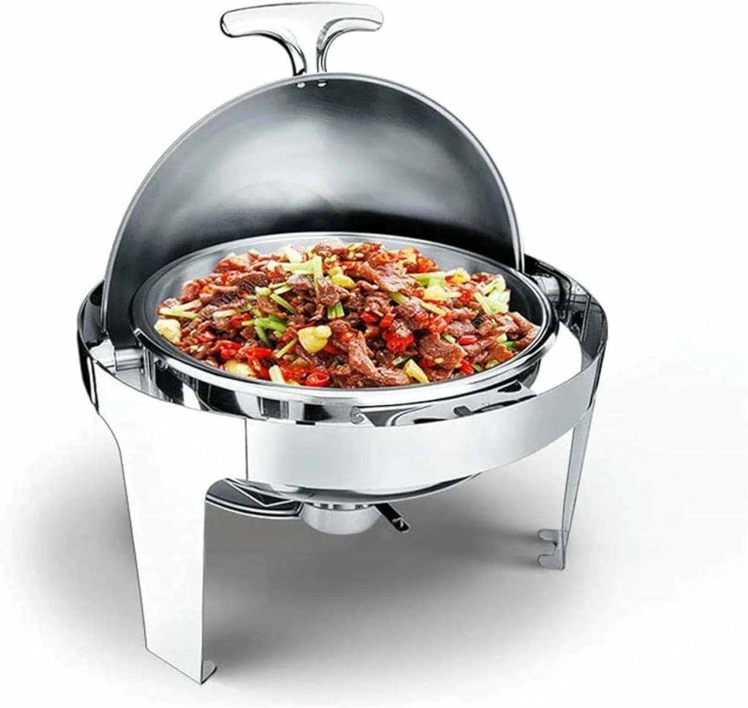 ظرف گرم نگهدارنده غذا استیل، گرم کننده غذا برای هتل و کافه تریا با درب لولایی 180 درجه و دستگیره های ضد سوزش، با مصرف انرژی بهینه (A)