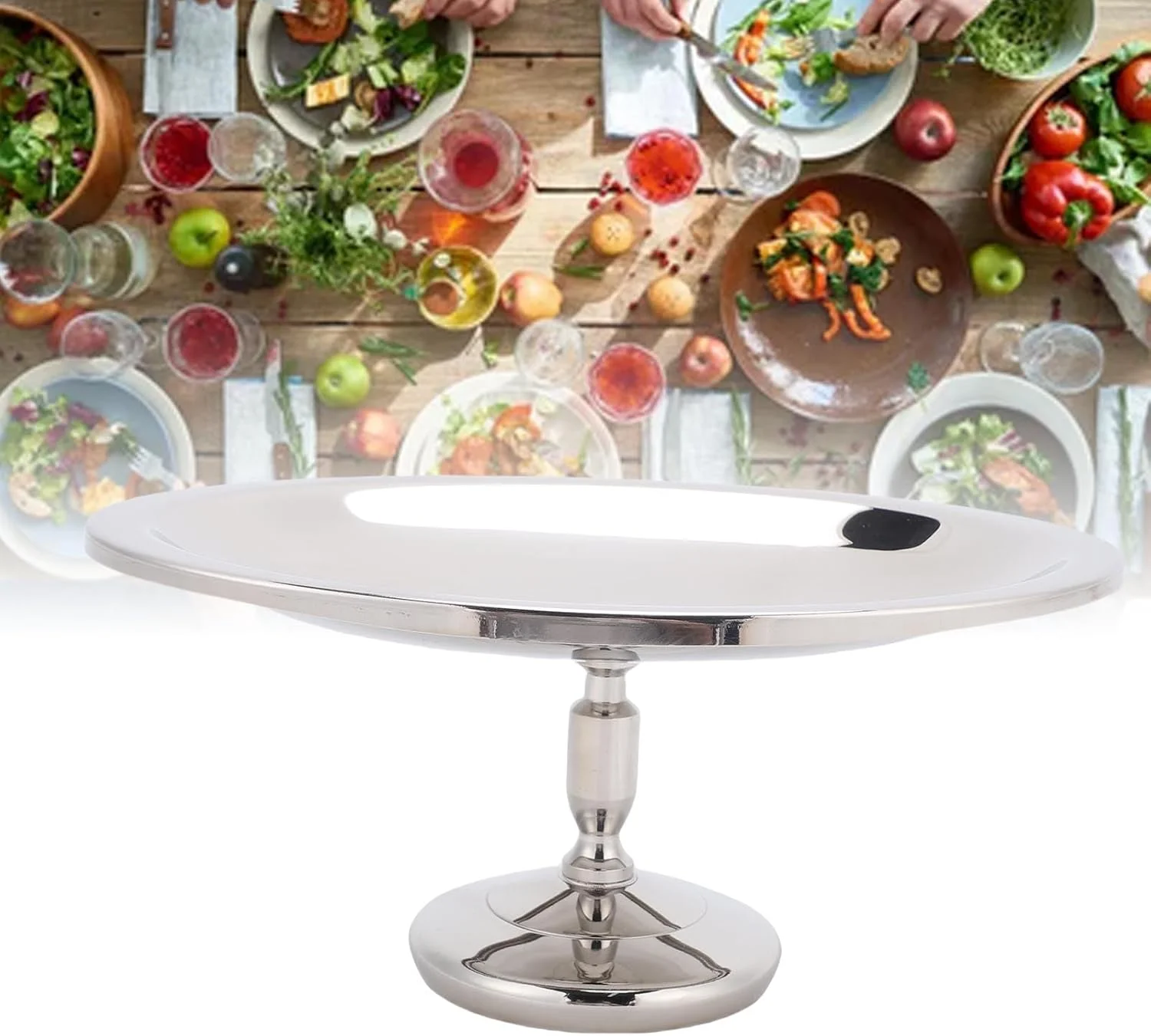 کاسه دسر استیل ضد زنگ جیاوو 304، فنجان دسر سرو بستنی، سبک وزن نشکن قابل استفاده مجدد نقره ای پایه دار برای ماست یخ زده، ژلاتو، جشن تولد