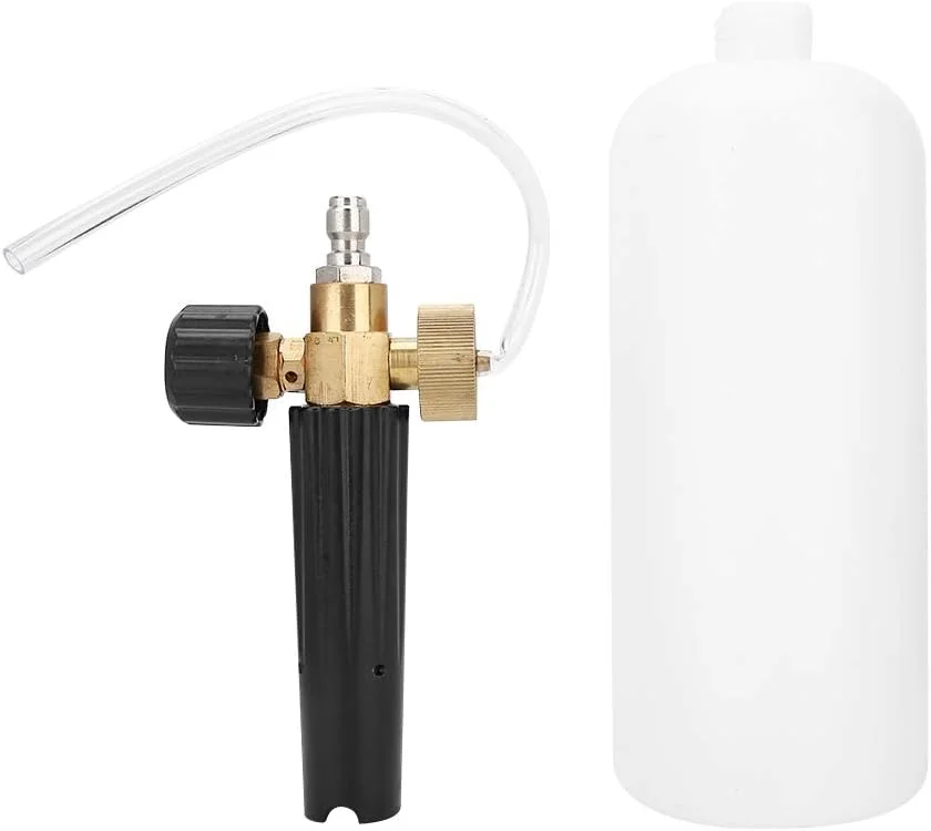بطری اسپری فوم کارواش Starrypxl، 1 لیتری، 1/4 اینچ، پمپ فوم ساز فشار قوی، ابزار تمیز کننده کارآمد برای دیتیلینگ خودرو و مصارف خانگی