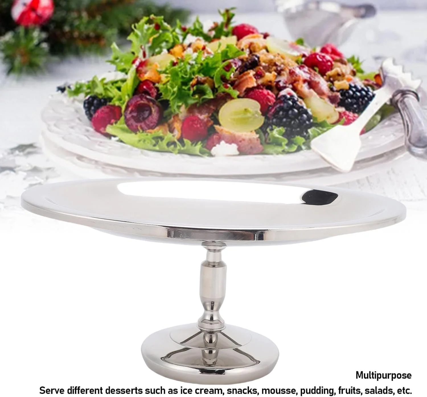 کاسه دسر استیل ضد زنگ سوراندی 304، جام دسر فلزی بیضی شکل پایه دار برای بستنی، میان وعده، سالاد، پودینگ میوه، مهمانی با پایه محکم، طراحی شیک، تمیز کردن آسان