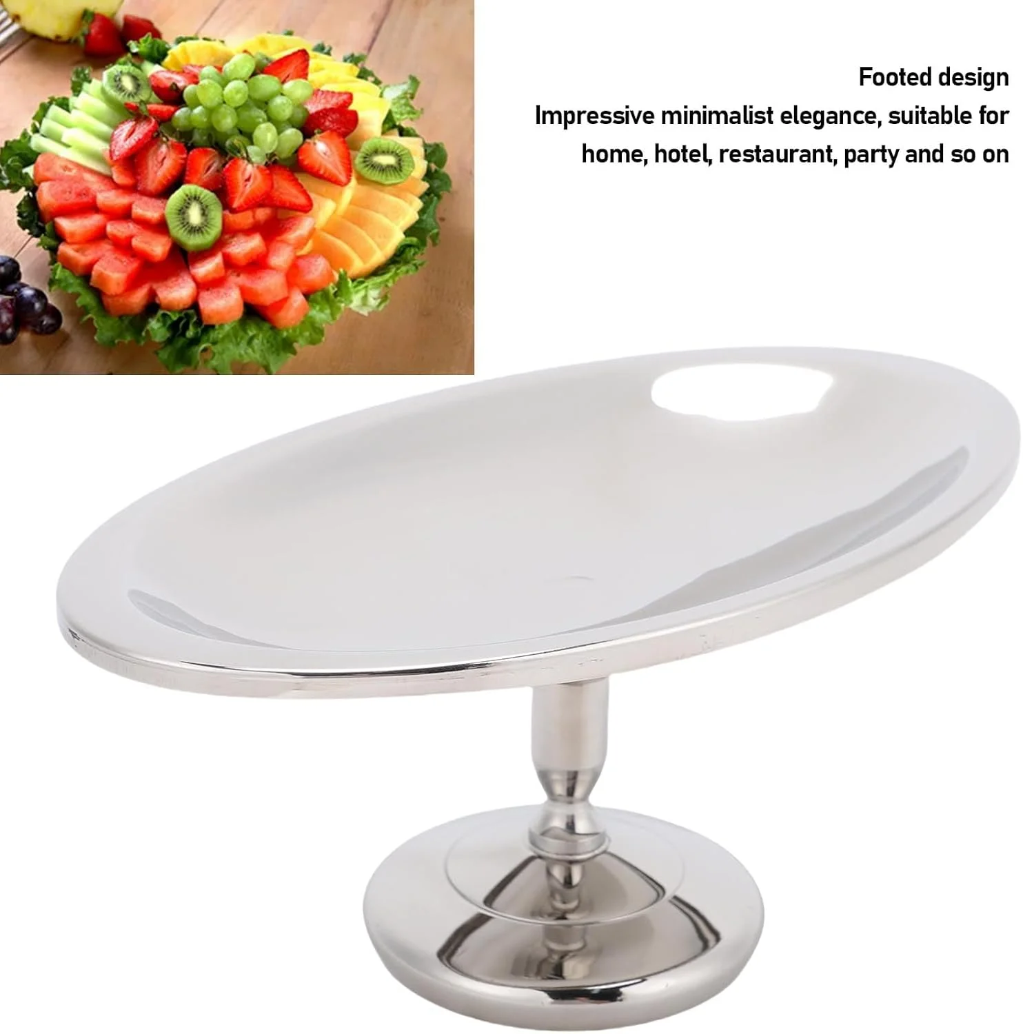 کاسه دسر استیل ضد زنگ سوراندی 304، جام دسر فلزی بیضی شکل پایه دار برای بستنی، میان وعده، سالاد، پودینگ میوه، مهمانی با پایه محکم، طراحی شیک، تمیز کردن آسان