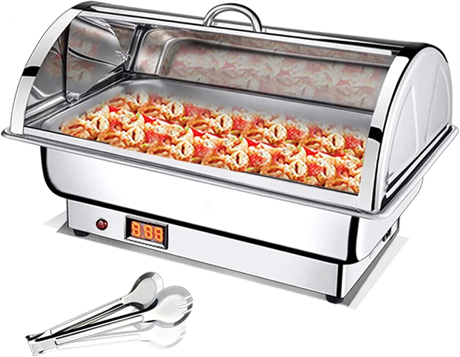 گرمکن غذا برقی 9 لیتری با صفحه نمایش لمسی برای مهمانی ها و بوفه ها، گرمایش سریع 400 واتی، دمای قابل تنظیم، A, A