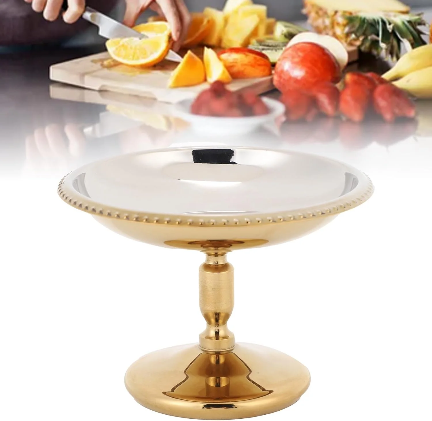 کاسه دسر فوکت، جام بستنی استیل ضد زنگ طلایی شیک برای تزئینات مهمانی، جام دسر فلزی پایه دار گرد قابل استفاده مجدد برای ماست، میوه، سالاد، ژلاتو، پودینگ و میان وعده کاسه دسر فوکت، جام بستنی استیل ضد زنگ طلایی شیک برای تزئینات مهمانی، جام دسر فلزی پایه دار گرد قابل استفاده مجدد برای ماست، میوه، سالاد، ژلاتو، پودینگ و میان وعده