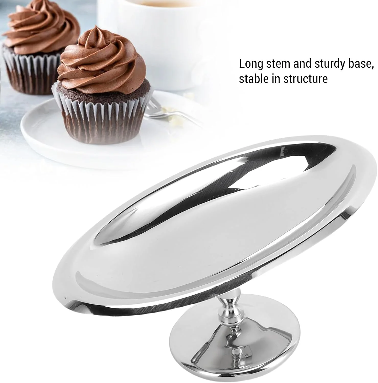 کاسه دسر فوکت، کاسه بستنی پایه دار استیل ضد زنگ نقره ای قابل استفاده مجدد، فنجان دسر بیضی شکل با تمیز کردن آسان برای دسر، ماست یخ زده، سالاد، میوه، پودینگ و تزئینات مهمانی (A) کاسه دسر فوکت، کاسه بستنی پایه دار استیل ضد زنگ نقره ای قابل استفاده مجدد، فنجان دسر بیضی شکل با تمیز کردن آسان برای دسر، ماست یخ زده، سالاد، میوه، پودینگ و تزئینات مهمانی (A)