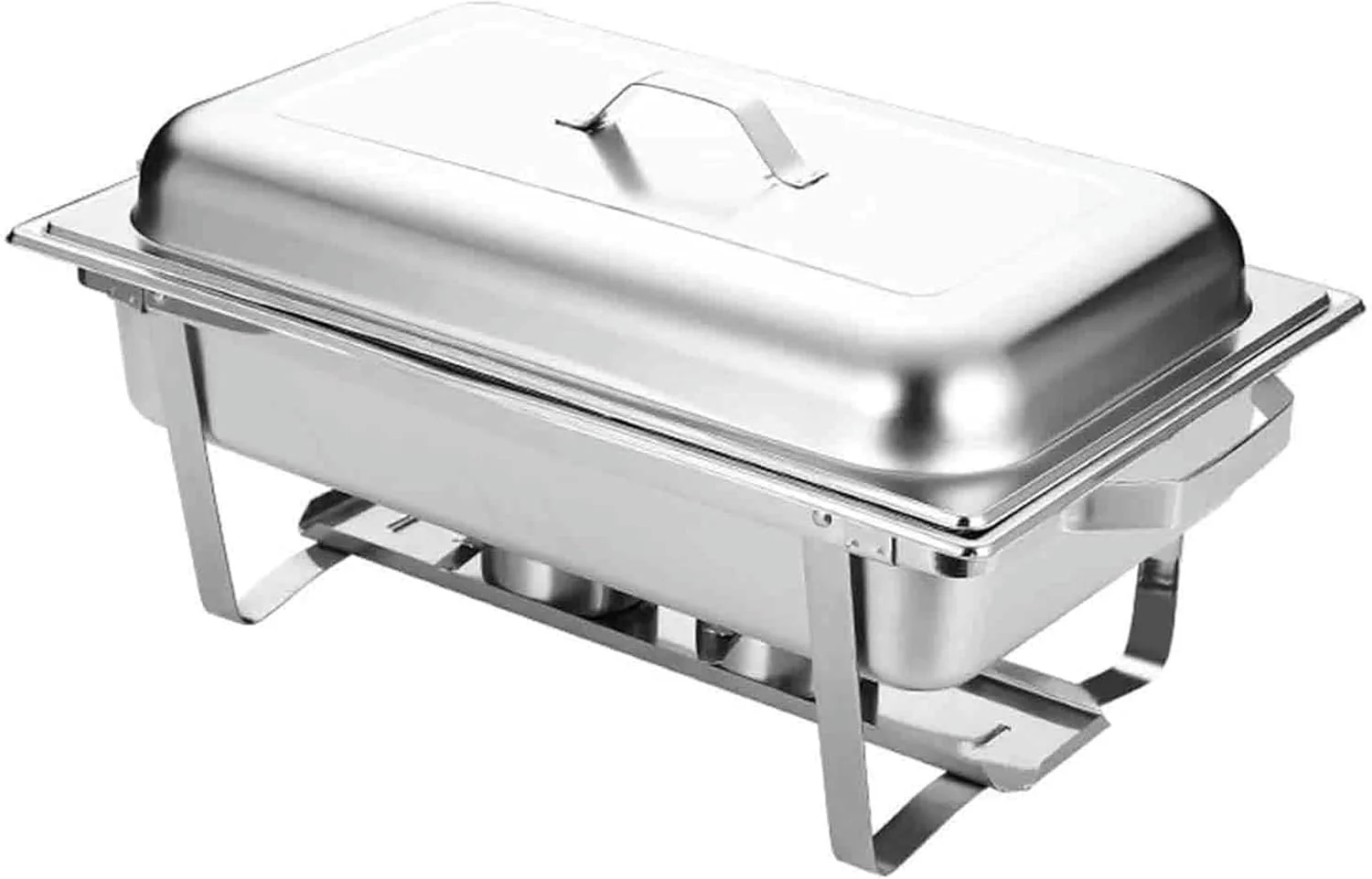گرمکن غذا استیل ضد زنگ، ست بوفه گرمکن غذا، ظرف غذای دوتایی با درب، برای بوفه عروسی مهمانی ها ضیافت ها پذیرایی رویدادها، تک-A (تک B)