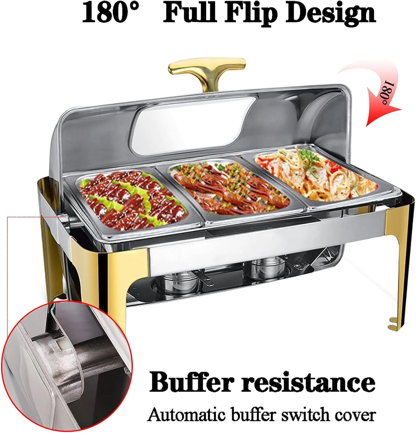 گرمکن غذا، ست ظروف گرم نگهدارنده غذا، گرمکن برقی بوفه، اجاق گاز استیل ضد زنگ برای صبحانه، مناسب برای مصارف تجاری و خانگی، لوازم آشپزخانه (سایز کامل 13 لیتر) گرمکن غذا، ست ظروف گرم نگهدارنده غذا، گرمکن برقی بوفه، اجاق گاز استیل ضد زنگ برای صبحانه، مناسب برای مصارف تجاری و خانگی، لوازم آشپزخانه (سایز کامل 13 لیتر)