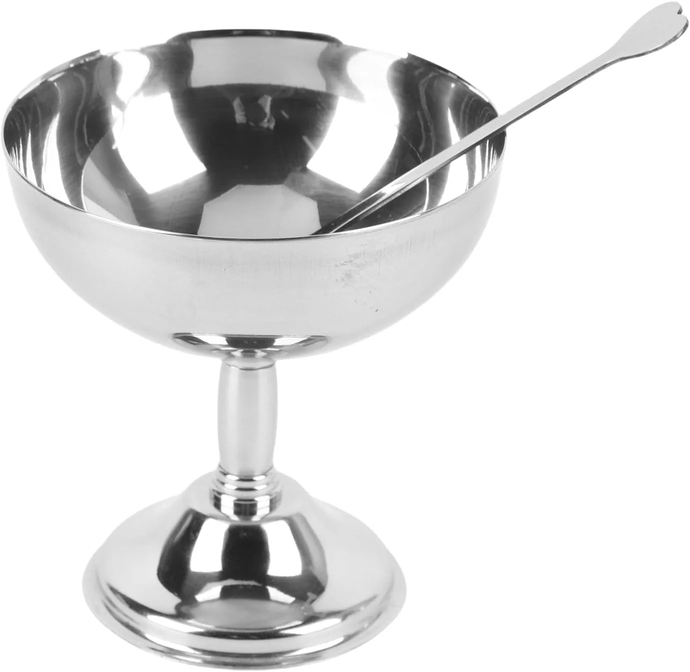 ظرف بستنی فوکتی، کاسه دسر استیل ضد زنگ 190 میلی لیتری به همراه قاشق، جام بستنی پایه دار سبک قدیمی برای سالاد پودینگ ماست میان وعده مهمانی دکوراسیون منزل (سایز بزرگ 11 سانتی متر) ظرف بستنی فوکتی، کاسه دسر استیل ضد زنگ 190 میلی لیتری به همراه قاشق، جام بستنی پایه دار سبک قدیمی برای سالاد پودینگ ماست میان وعده مهمانی دکوراسیون منزل (سایز بزرگ 11 سانتی متر)