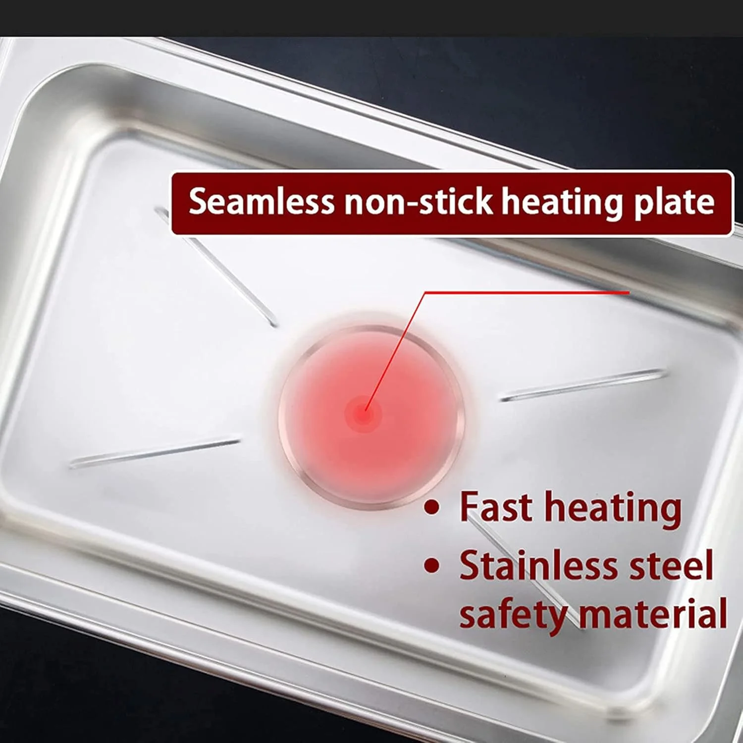 گرمکن غذا برقی 9 لیتری با صفحه نمایش لمسی برای مهمانی ها و بوفه ها، گرمایش سریع 400 واتی با قابلیت تنظیم دما، A, B گرمکن غذا برقی 9 لیتری با صفحه نمایش لمسی برای مهمانی ها و بوفه ها، گرمایش سریع 400 واتی با قابلیت تنظیم دما، A, B