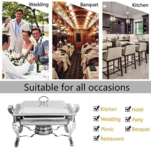 گرمکن غذا استیل تاشو بوفه با ظرفیت 4.5 لیتر مناسب رستوران سلف سرویس، مهمانی عروسی و فضای باز گرمکن غذا استیل تاشو بوفه با ظرفیت 4.5 لیتر مناسب رستوران سلف سرویس، مهمانی عروسی و فضای باز