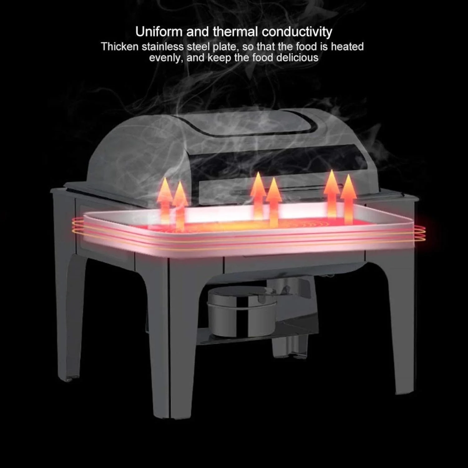 ست ظروف گرم نگهدارنده غذا استیل ضد زنگ، گرم کننده بوفه غذا، ست حرفه ای گرم کننده غذا برای بوفه، پذیرایی، آشپزخانه و مهمانی ست ظروف گرم نگهدارنده غذا استیل ضد زنگ، گرم کننده بوفه غذا، ست حرفه ای گرم کننده غذا برای بوفه، پذیرایی، آشپزخانه و مهمانی