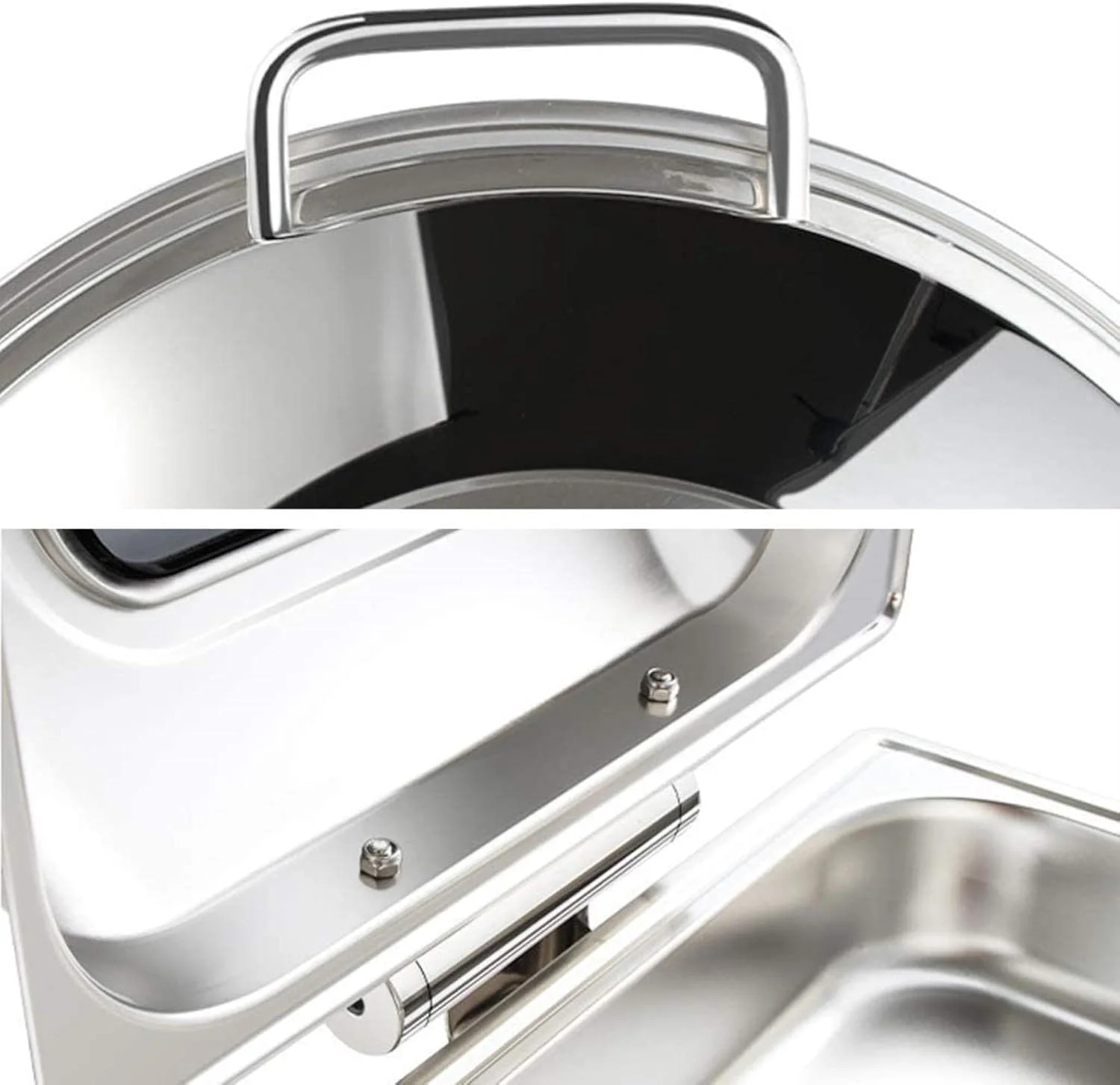 ست ظروف گرم نگهدارنده غذا استیل ضد زنگ، گرم کننده بوفه غذا، ست حرفه ای گرم کننده غذا برای بوفه، پذیرایی، آشپزخانه و مهمانی ست ظروف گرم نگهدارنده غذا استیل ضد زنگ، گرم کننده بوفه غذا، ست حرفه ای گرم کننده غذا برای بوفه، پذیرایی، آشپزخانه و مهمانی