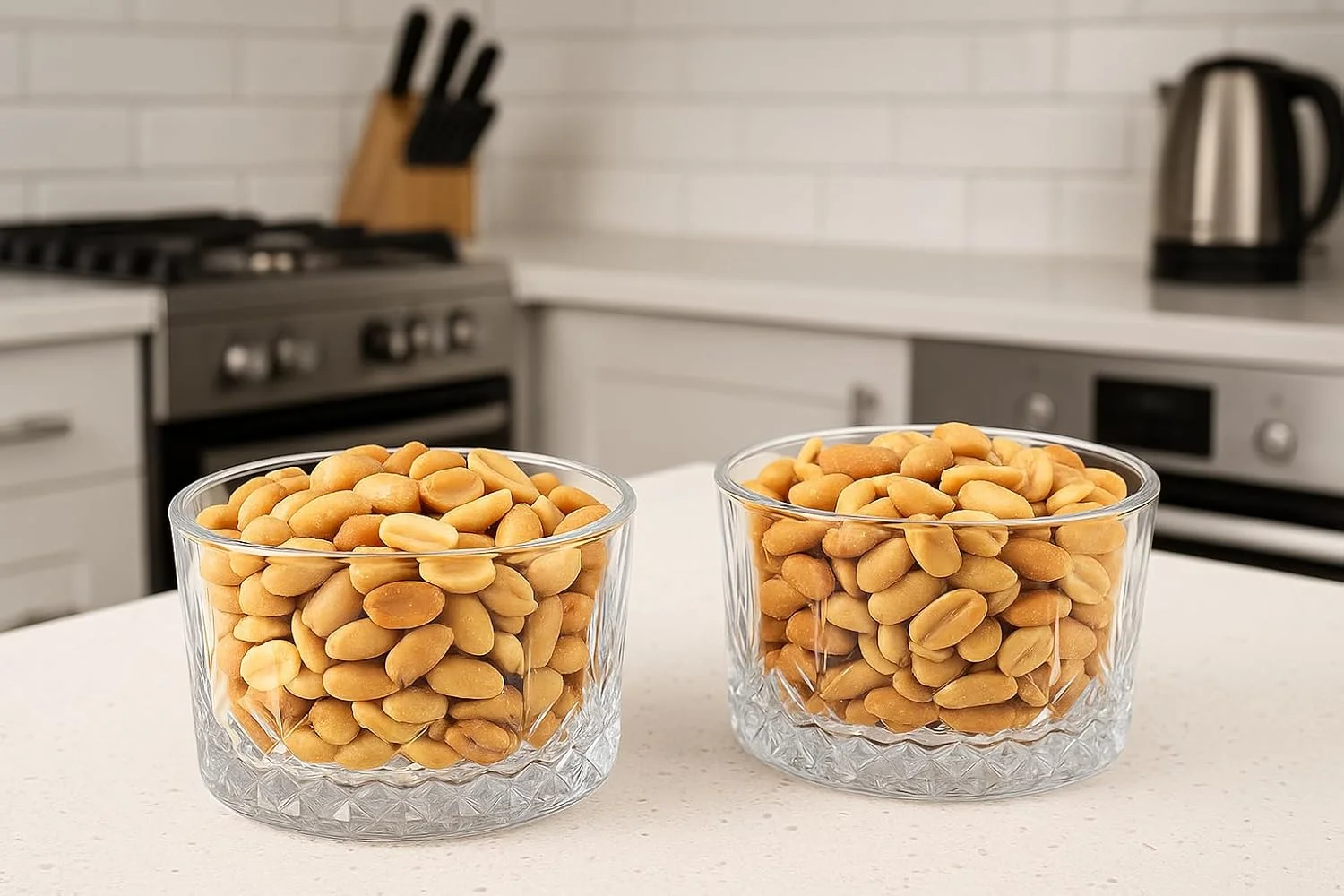 پیاله‌های دسر DMA-Z Odin، ۲۶۰ میلی‌لیتر - ست ۲ عددی پیاله‌های شیشه‌ای کریستالی با طرح، پیاله‌های شیشه‌ای برای دسر، بستنی، میوه، تنقلات، آجیل - قابل شستشو در ماشین ظرفشویی (۲۶۰ میلی‌لیتر)