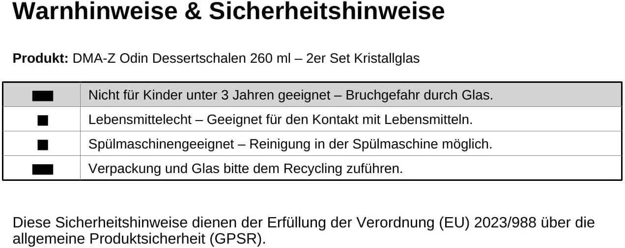 پیاله‌های دسر DMA-Z Odin، ۲۶۰ میلی‌لیتر - ست ۲ عددی پیاله‌های شیشه‌ای کریستالی با طرح، پیاله‌های شیشه‌ای برای دسر، بستنی، میوه، تنقلات، آجیل - قابل شستشو در ماشین ظرفشویی (۲۶۰ میلی‌لیتر)