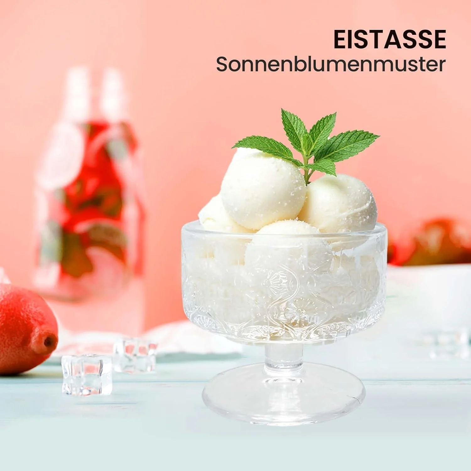 پیاله‌های دسر شیشه‌ای Haayymo، بستنی خوری، ست 6 عددی، لیوان‌های پایه کوتاه برای سرو کوکتل میگو، پیش غذا، سالاد میوه، کاسه‌های پودینگ، دسر بستنی خوری پایه دار، کاسه‌های کوکتل (T1809)